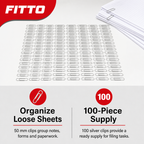 240 Pieces Paper Clips, 50 mm Silver Office Clips, 100 Pieces for Filing Documents and Organizing Loose Sheets