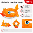 120 Pieces Inflatable Animal Pool Float, Orange Water Play Float, 1 Piece