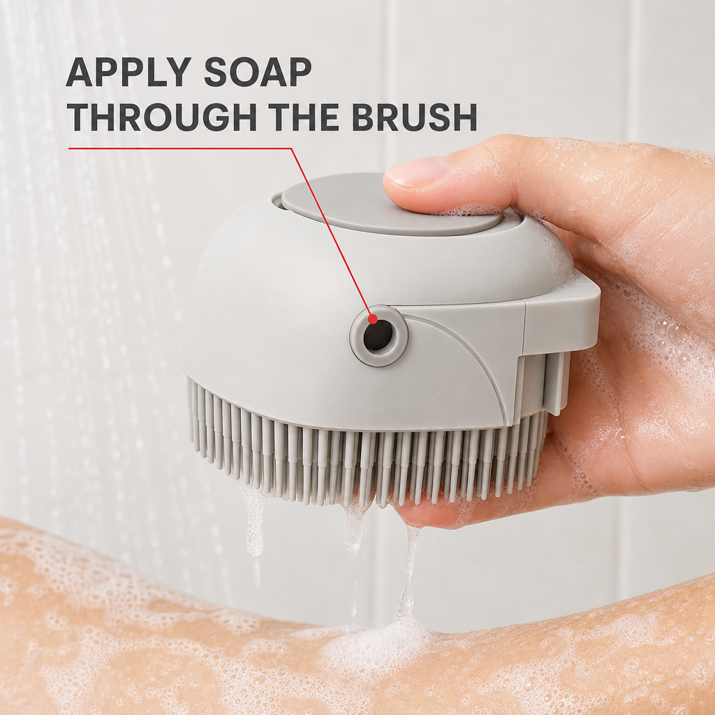 120 Pieces Silicone Massage Bath Brush with Soap Dispensers, 1 Piece, 15 x 11 x 7 cm