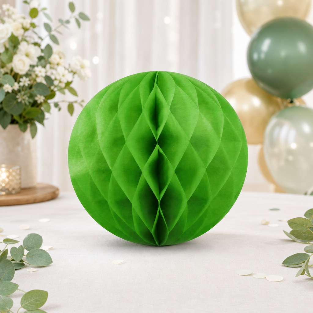 240 Pieces Green Paper Honeycomb Ball Decoration, 30 cm, 1 Piece
