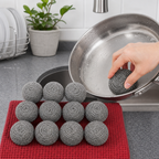 96 Pieces Stainless Steel Scourer Cleaning Balls, 12 Pieces, Silver Kitchen Scrubbing Balls