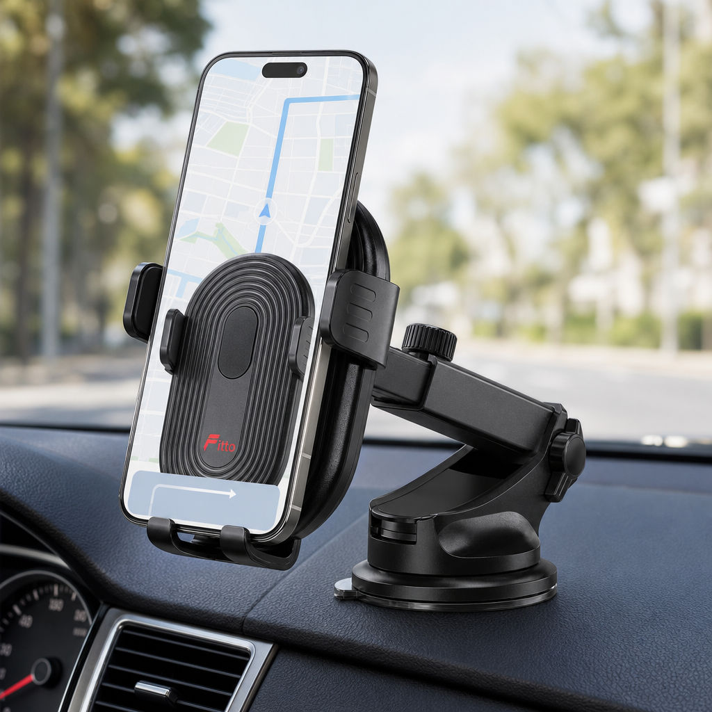 96 Pieces Auto-Lock Car Phone Holder HL-111, 360° Rotation, Black