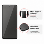 144 Pieces 5D Privacy Tempered Glass Screen Protectors for 16 Pro Max, 9H Hardness