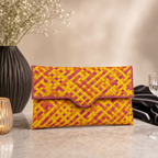 72 Pieces Woven Envelope Clutch Bag, Multicolour, Slim Rectangular Handheld Design, 30 x 18 x 3 cm