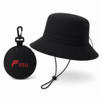 96 Pieces Packable Bucket Hat with Carry Pouch, Black, 1 Piece