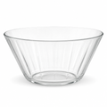 96 Pieces Ribbed Glass Serving Bowl, 228 mm, Clear, 1 Piece