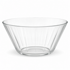 96 Pieces Ribbed Glass Serving Bowl, 228 mm, Clear, 1 Piece
