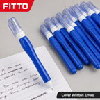 96 Pieces Correction Pens, 6 ml, 12 Pieces, Blue Bodies, Writing Error Cover-Up Supply