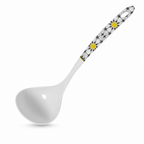 144 Pieces Melamine Curry Ladle, White Floral Pattern, 30 cm Kitchen Serving Spoon