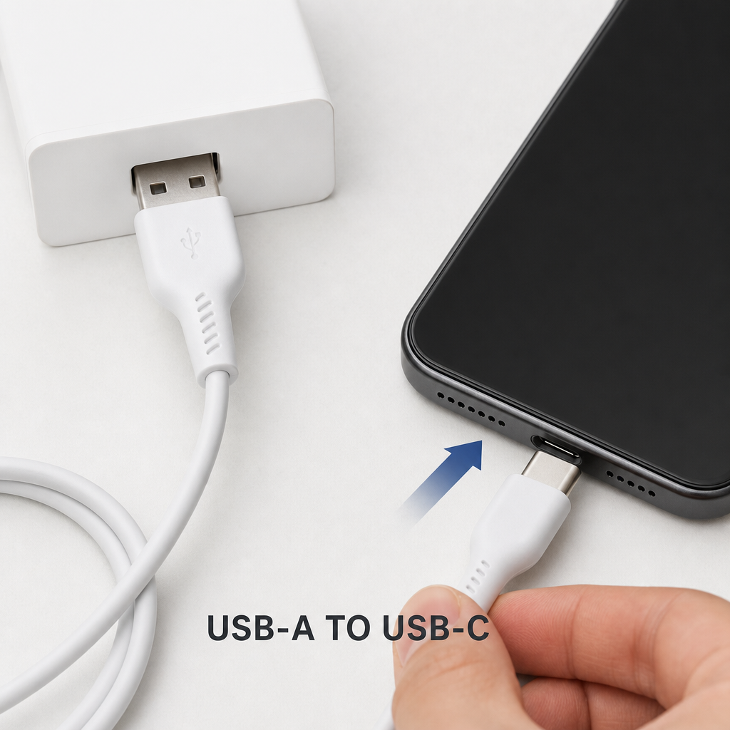 240 Pieces USB-A to USB-C Data Cable, Smart Fast Charging Lead, 100 cm