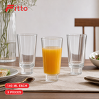 96 Pieces Standard Glass Tumbler Set, 140 ml, 3 Pieces