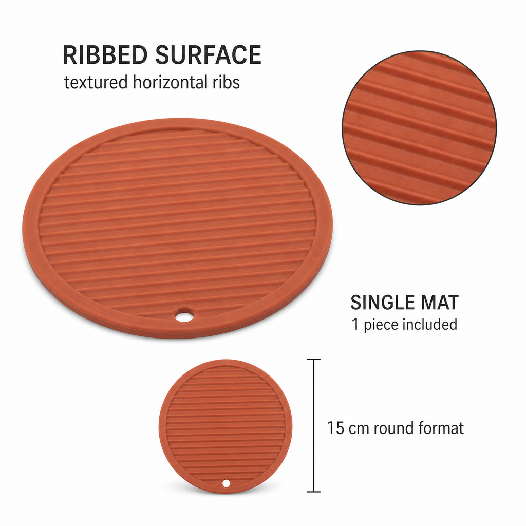 240 Pieces Round Heat Insulation Mats, 15 cm, Assorted Colour, 1 Piece
