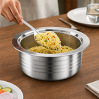 48 Pieces Stainless Steel Serving Bowl, Round, 30 x 30 x 10 cm, Silver