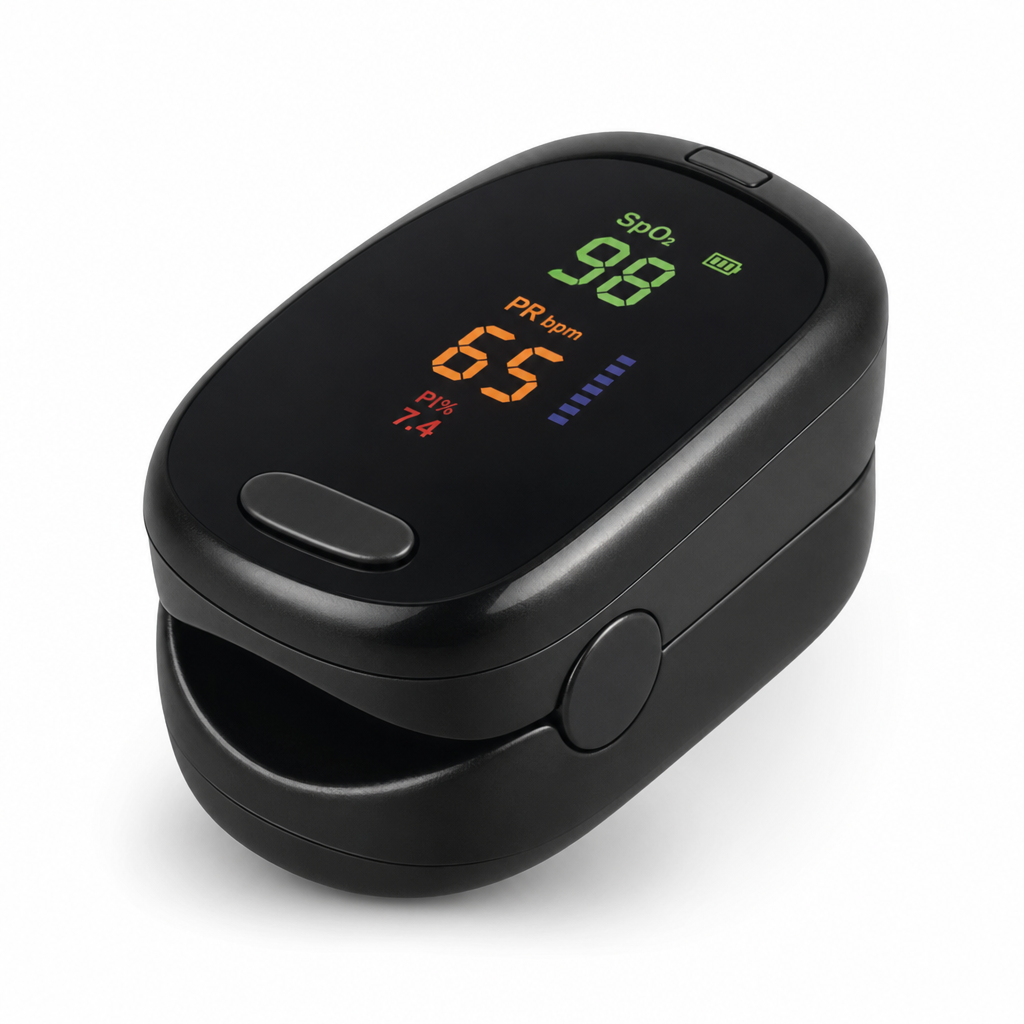 96 Pieces Fingertip Pulse Oximeters with Colour Display, Portable Finger-Mounted Reading Device