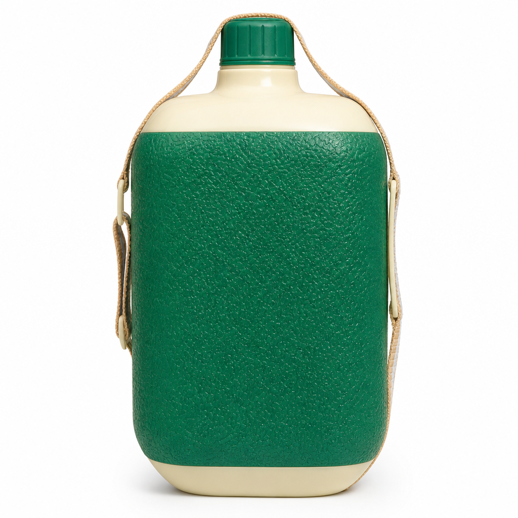 96 Pieces Insulated Water Jugs with Screw Cap and Shoulder Strap, Green and Cream, 29 x 20 x 15 cm