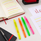 72 Pieces Retractable Highlighter Markers, Assorted Neon Colours, 4-Pack