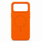 120 Pieces Silicone Magnetic Phone Cases with Raised Camera Protection for 17 Pro Model, Orange Protective Cover