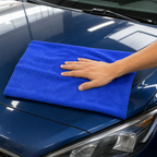 96 Pieces 500 GSM Microfiber Cleaning Cloth, No Stitching, 60 x 90 cm, Blue, 1 Piece