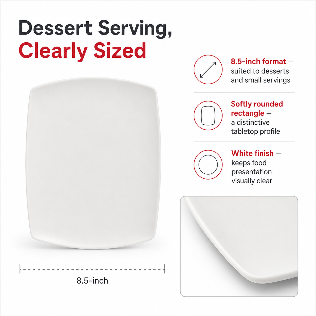 120 Pieces Dessert Plate, White, 8.5 Inch