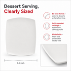 120 Pieces Dessert Plate, White, 8.5 Inch