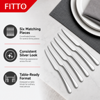96 Pieces Stainless Steel Table Knife Sets, 6 Pieces, Silver Cutlery for Dining Tables and Everyday Meals