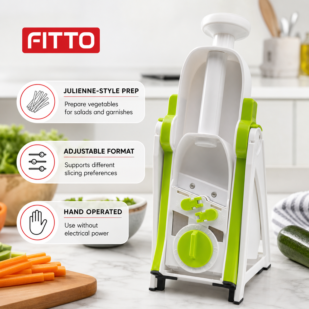 96 Pieces Adjustable Julienne Vegetable Slicer, White and Green, 1 Piece