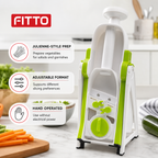 96 Pieces Adjustable Julienne Vegetable Slicer, White and Green, 1 Piece