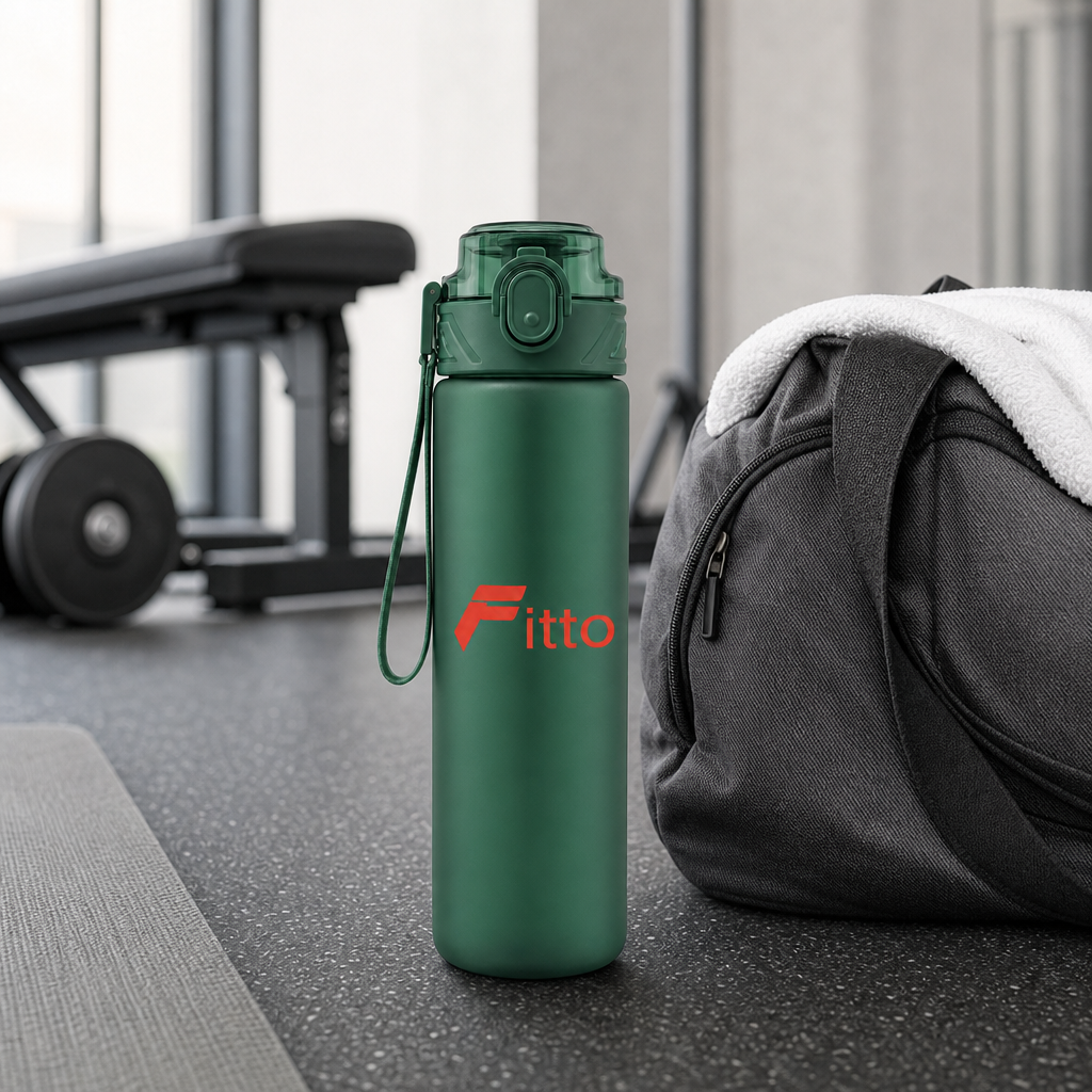 96 Pieces Sports Water Bottles with Carry Strap, 800 ml, Green