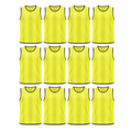 48 Pieces Mesh Sports Training Bib Vests, Standard Size, Yellow, 12-Piece Pack