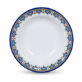 144 Pieces Melamine Soup Plate, 7 Inch, White With Floral Rim