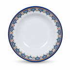 144 Pieces Melamine Soup Plate, 7 Inch, White With Floral Rim