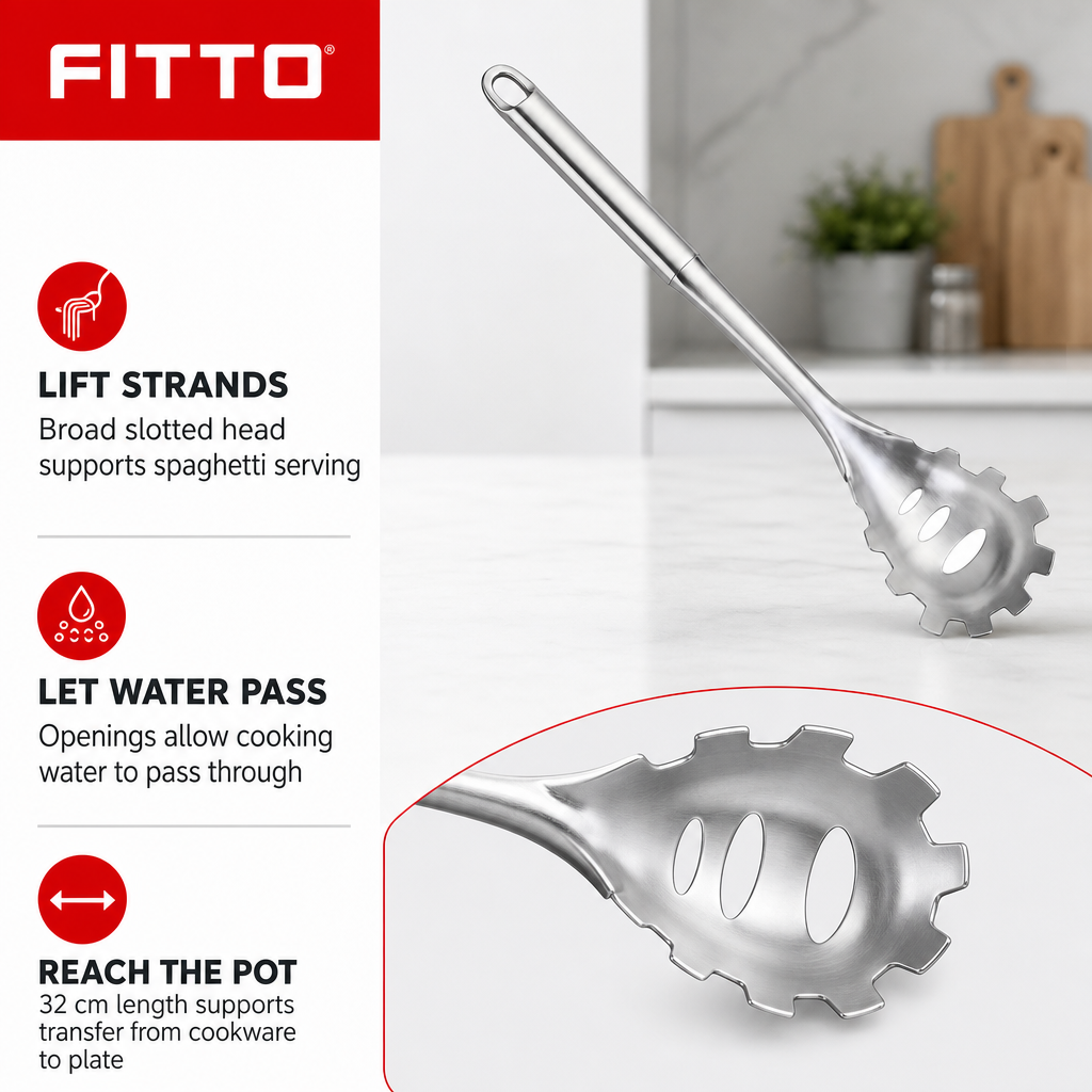 72 Pieces Stainless Steel Spaghetti Server, 32 cm Pasta Serving Utensil