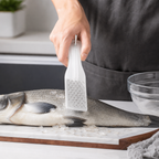96 Pieces Stainless Steel Fish Scale Scraper and Grater, 24 cm, Silver and White, 1 Piece