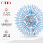 240 Pieces Blue Paper Honeycomb Fan Decoration, 40 cm, 1 Piece