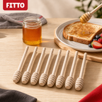 96 Pieces Natural Wooden Honey Dipper Sticks, 8 Pieces, 22 cm Kitchen Utensils for Honey and Syrup Serving