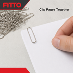 240 Pieces Silver 30 mm Paper Clips, 100 Pieces for Office and Document Organization