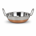 72 Pieces Stainless Steel Deep Frying Kadai with Copper Bottom, 23 cm