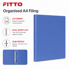 144 Pieces Blue A4 Dual Short Strong Clip File, 1 Piece