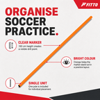 144 Pieces Plastic Soccer Training Pole, 150 cm, Orange, Single Training Marker