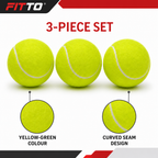120 Pieces Tennis Ball Set, 3 Pieces, Yellow-Green Practice Balls for Court Play