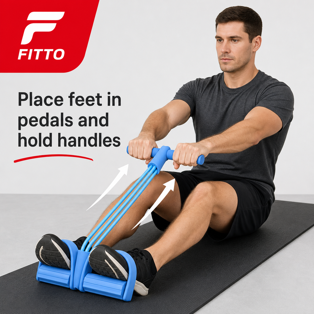 96 Pieces Pull Reducer Resistance Exerciser, Blue, Foot Pedal Handles for Home Workout Training