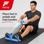 96 Pieces Pull Reducer Resistance Exerciser, Blue, Foot Pedal Handles for Home Workout Training