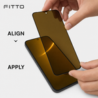 144 Pieces 5D Privacy Screen Protectors for 17 Air Phone, Tempered Glass, 9H Hardness