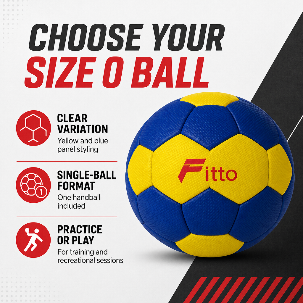 96 Pieces Handball Size 0 Yellow and Blue, Single Ball for Training and Recreational Play