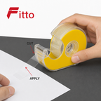 144 Pieces Crystal Clear Adhesive Tape with Dispenser, 19 mm x 25 yd, Yellow Dispenser, 1 Roll