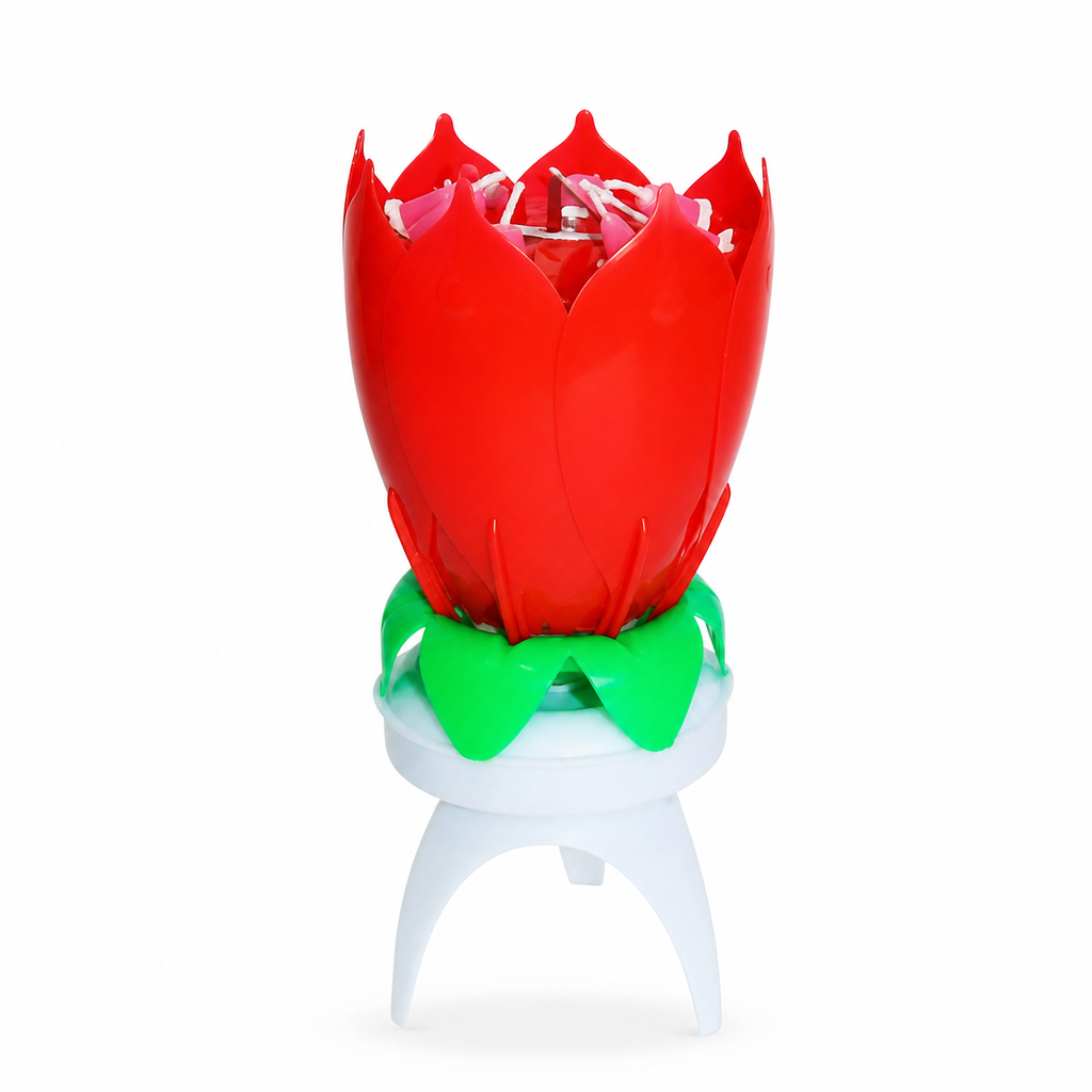120 Pieces Red Flower Music Cake Candle, 1 Piece, Cake Decoration