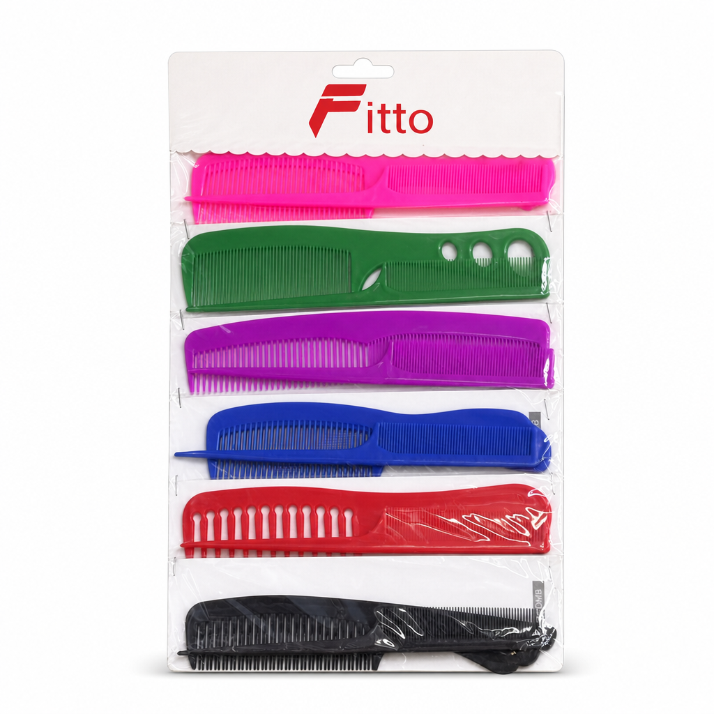 96 Pieces Hair Combs Set, 6 Pieces, Multi-Colour Grooming Combs for Styling and Daily Hair Care