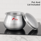 96 Pieces Anodised Aluminium Stockpot with Lid, 12 Inch, Silver