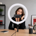 72 Pieces LED Ring Fill Light with Phone Holder and Multiple Color Temperatures for Video, Photos and Content Creation