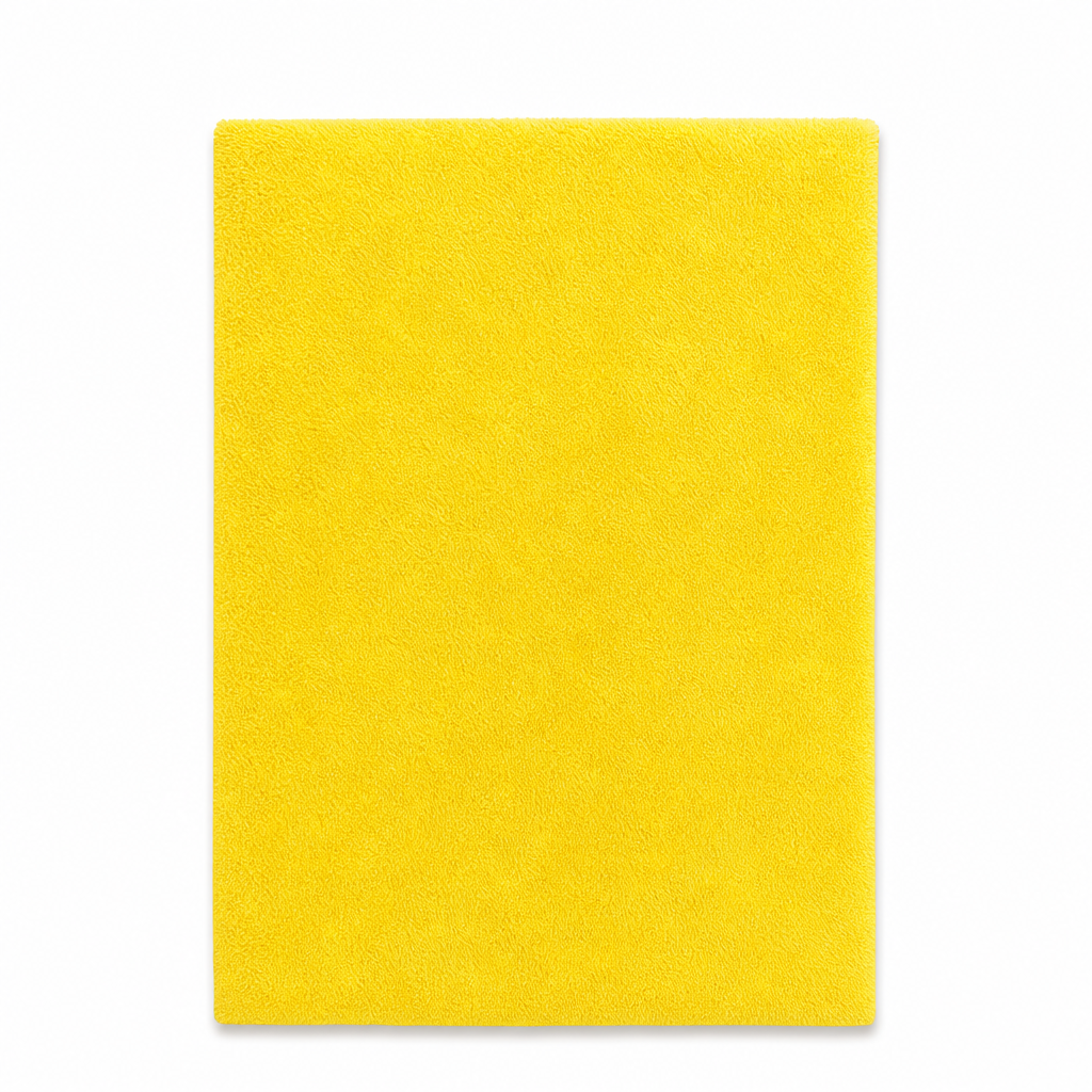 120 Pieces Microfiber Cleaning Cloth, No Stitching, 40 x 60 cm, Yellow, Single Piece
